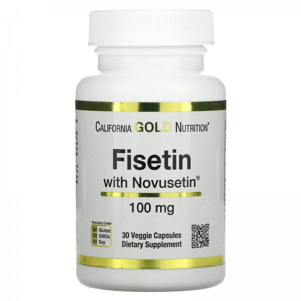 California Gold Nutrition Fisetin with Novusetin Физетин 100 мг 30 растительных капсул
