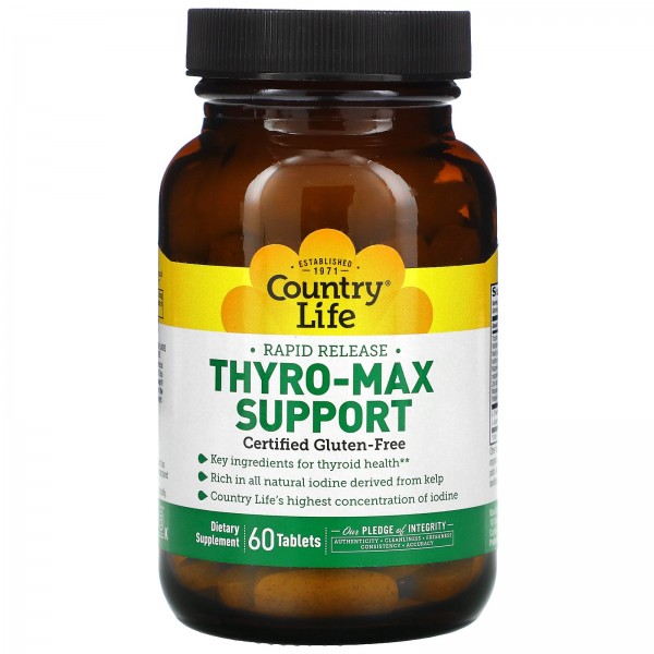 Country Life Thyro-MaxSupport Поддержка щитовидной железы 60 таблеток