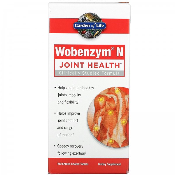 Garden of Life Wobenzym N Joint Health 100 Enteric...