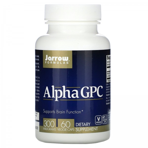 Jarrow Formulas Alpha GPC 300 мг 60 растительных капсул
