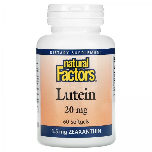 Natural Factors Лютеин 20 мг 60 софтгель...