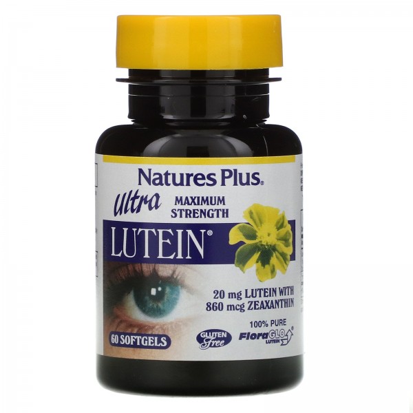 Nature's Plus Лютеин ультра 20 мг 60 мягких желати...