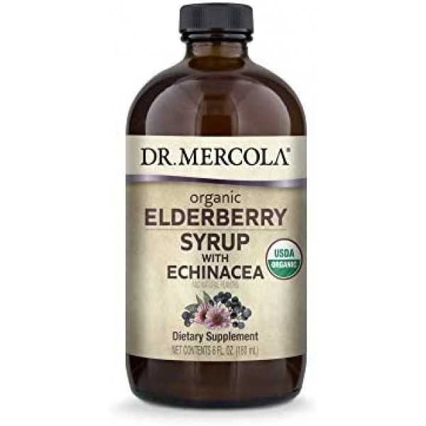 Dr. Mercola Органический сироп из бузины с эхинаце...