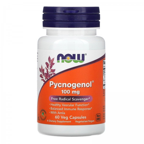 Now Foods Пикногенол 100 мг 60 растительных капсул