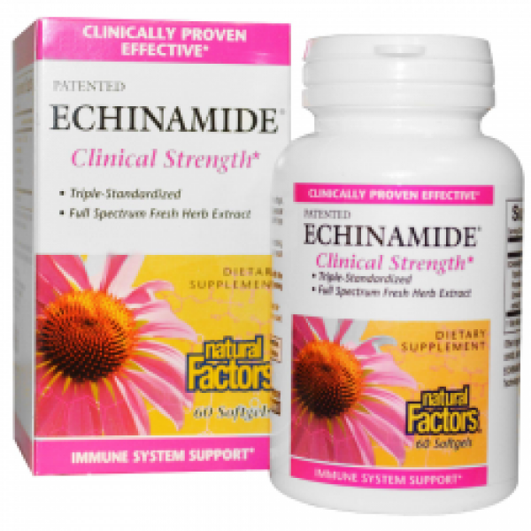 Natural Factors Echinamide Эхинацея 60 мягких табл...