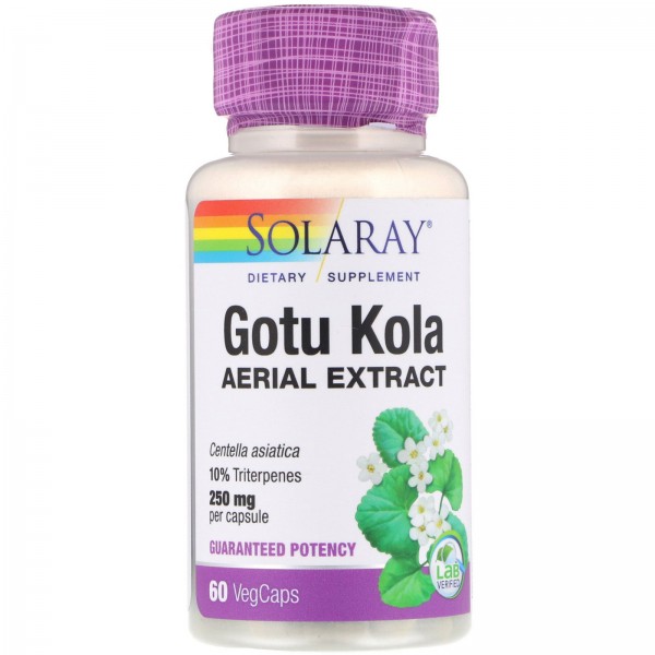 Solaray Экстракт Готу Кола 250 мг 60 растительных ...