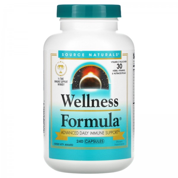Source Naturals Wellness Formula ежедневная иммунная поддержка 240 капсул