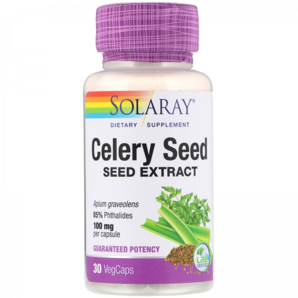 Solaray Экстракт семян сельдерея 100 мг 30 растите...