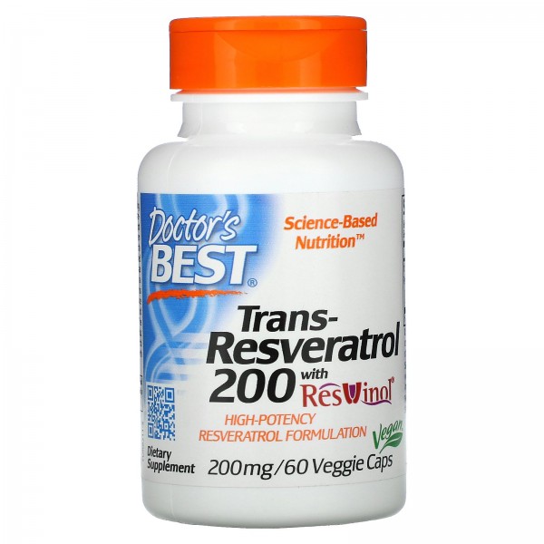 Doctor's Best Транс-ресвератрол 200 с Resvinol 200...