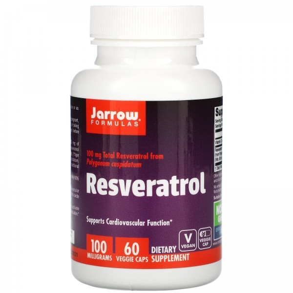 Jarrow Formulas Ресвератрол 100 мг 60 вегетарианских капсул