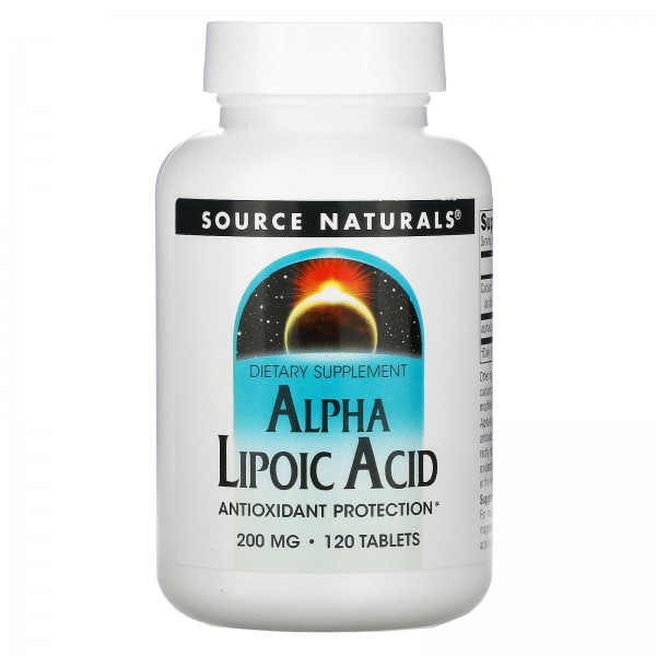 Source Naturals Альфа-липоевая кислота 200 мг 120 ...