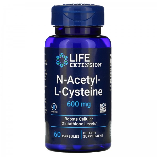 Life Extension N-ацетил-L-цистеин 600 мг 60 капсул...