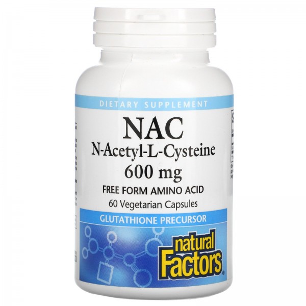 Natural Factors NAC N-ацетил-L-цистеин 600 мг 60 в...