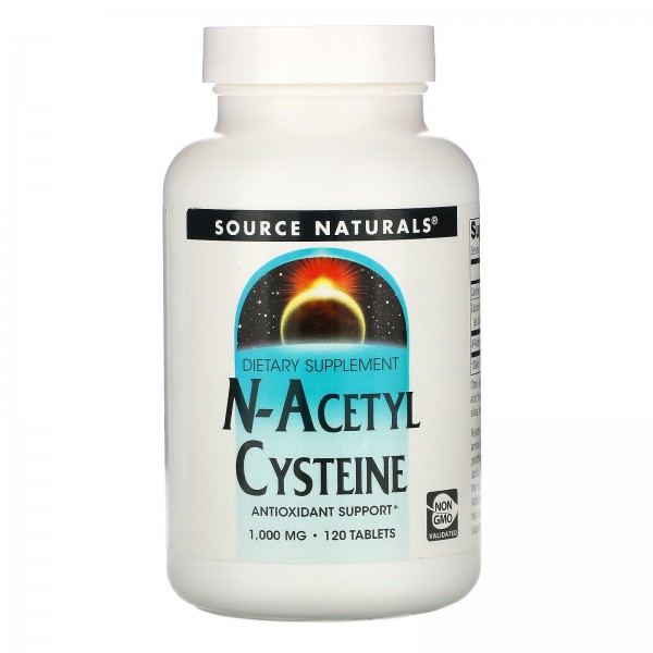 Source Naturals N-ацетилцистеин 1000 мг 120 таблет...