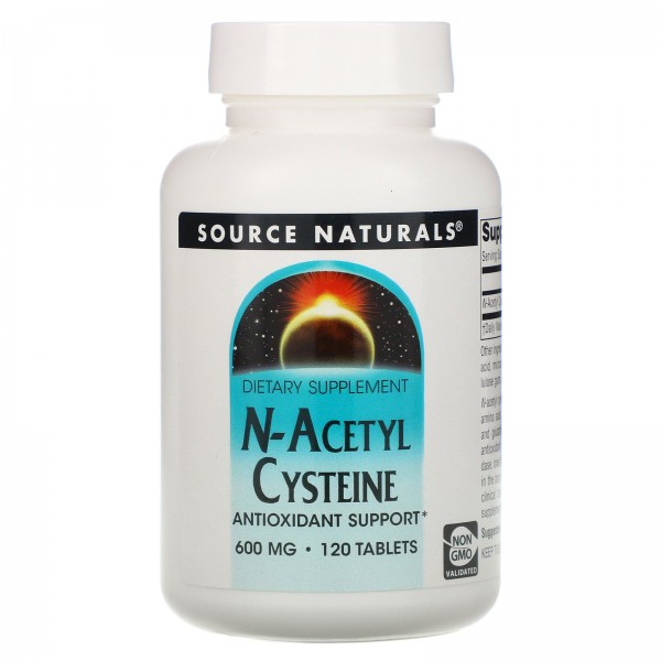 Source Naturals N-ацетилцистеин 600 мг 120 таблето...