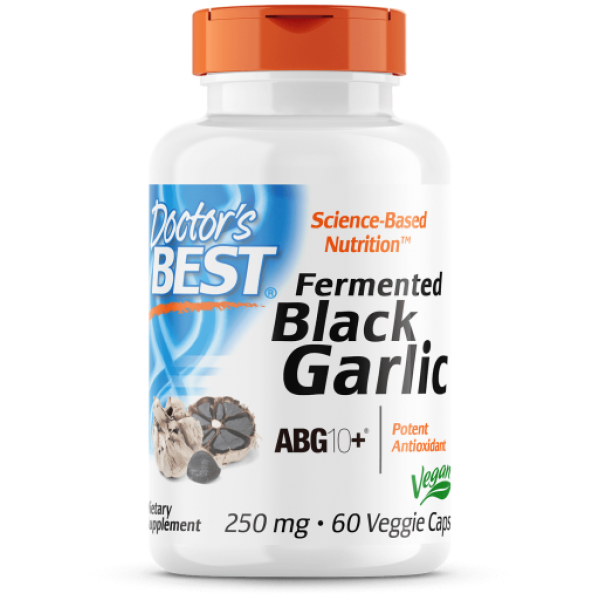 Doctor's Best Ферментированный черный чеснок ABG10 плюс 250 мг 60 вегетарианских капсул