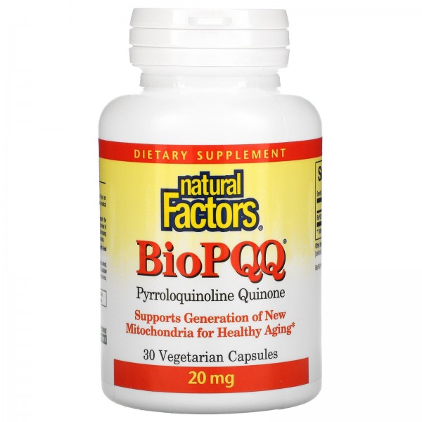 Natural Factors BioPQQ 20 мг 30 вегетарианских капсул