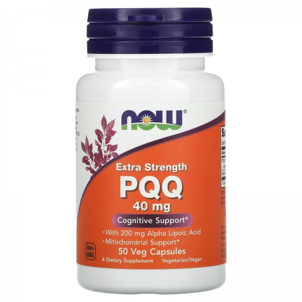 Now Foods PQQ 40 мг 50 растительных капсул