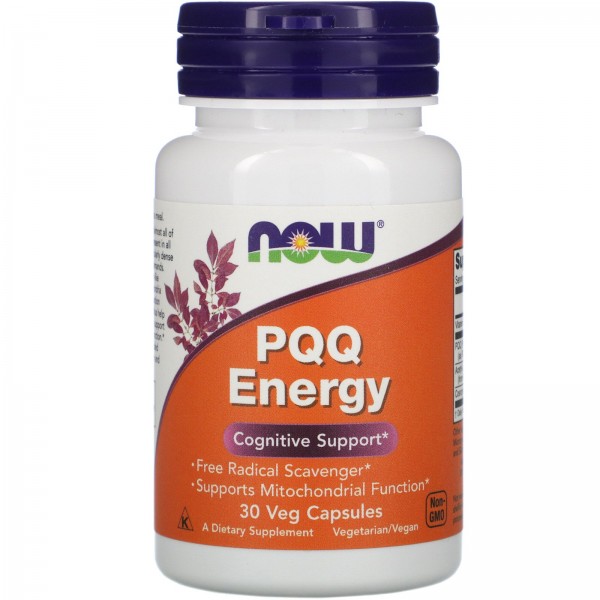 Now Foods PQQ Energy 20 мг 30 вегетарианских капсул
