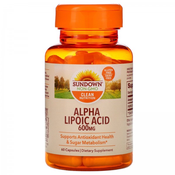 Sundown Naturals Альфа-липоевая кислота 600 мг 60 капсул