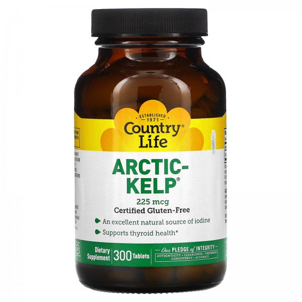Country Life Arctic-Kelp Арктические бурые водоросли 225 мкг 300 таблеток