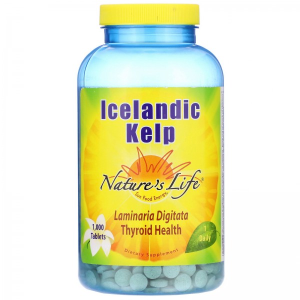 Nature's Life Исландские бурые водоросли 1000 таблеток