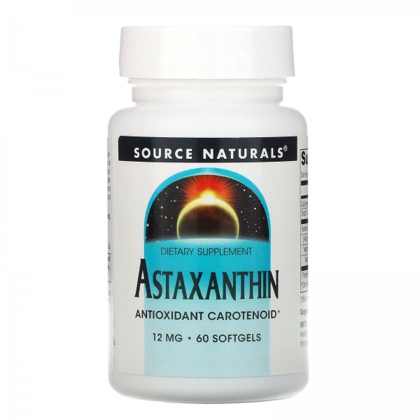 Source Naturals Астаксантин 12 мг 60 мягких таблеток