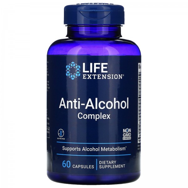 Life Extension Комплекс нейтрализующий вредное воздействие алкоголя 60 капсул
