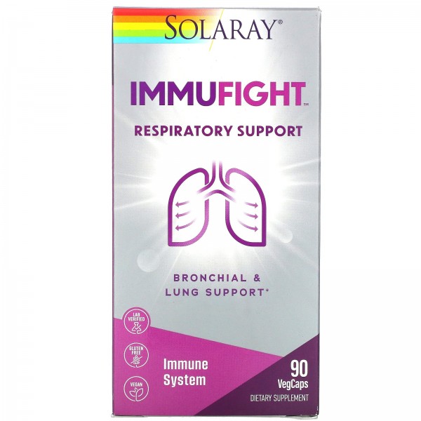 Solaray ImmuFight Респираторная поддержка 90 вегетарианских капсул