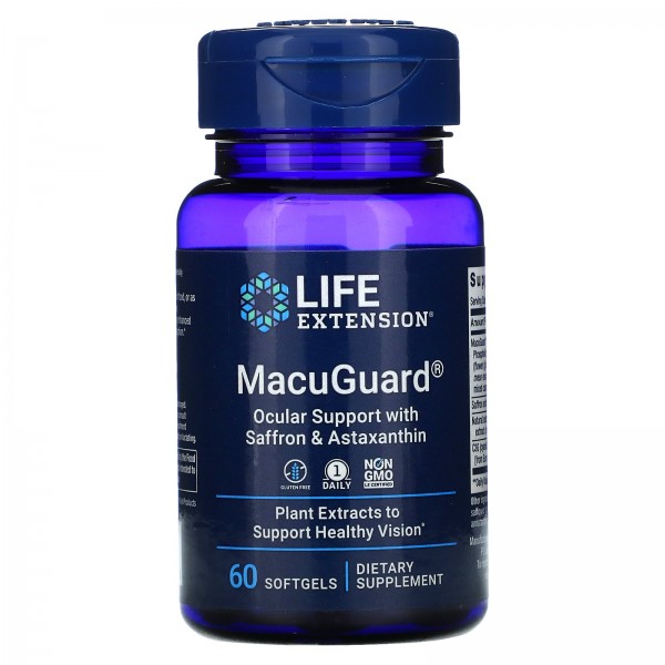 Life Extension MacuGuard Поддержка зрения с шафран...