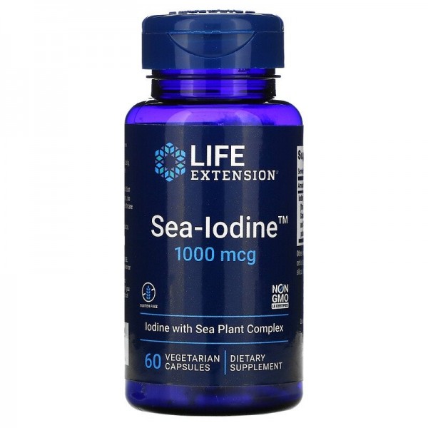 Life Extension Морской йод Sea-Iodine 1000 мкг 60 вегетарианских капсул