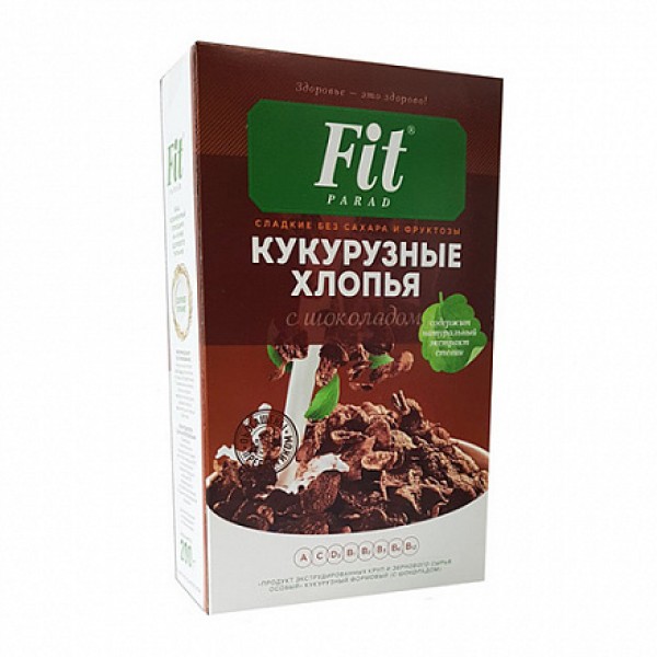 Fit Parad Хлопья кукурузные с шоколадом 200 г...