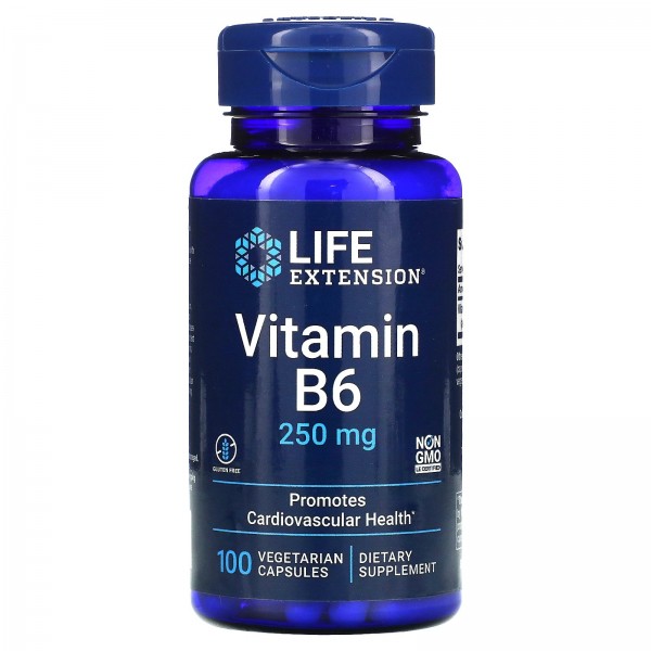 Life Extension Витамин B6 250 мг 100 вегетариански...