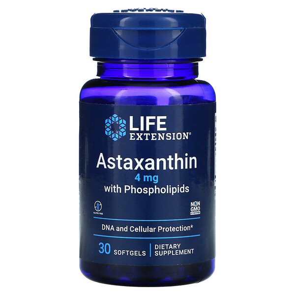 Life Extension Астаксантин с фосфолипидами 4 мг 30 капсул