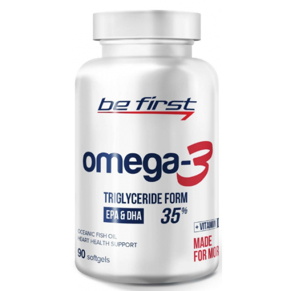 Be First Омега-3 + витамин Е 90 гелевых капсул...