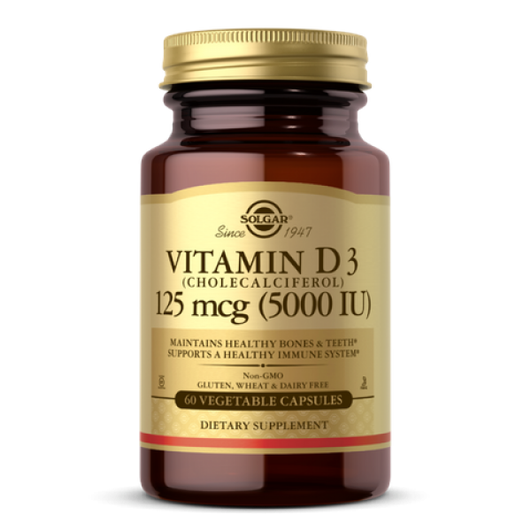 Solgar Витамин D3 5000 МЕ 60 вегетарианских капсул...