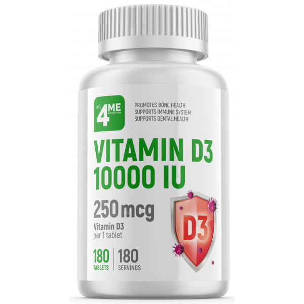 4Me Nutrition Витамин D3 10000 МЕ 180 таблеток...