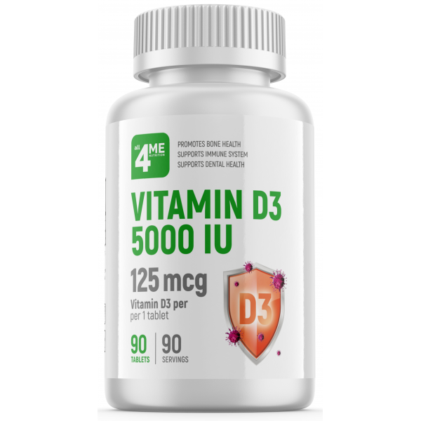 4Me Nutrition Витамин D3 5000 МЕ 90 таблеток...