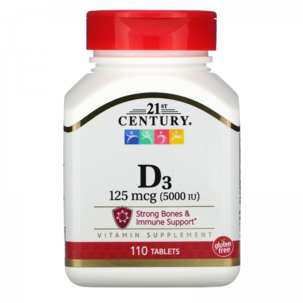 21st Century Витамин D3 5000 МЕ 110 таблеток...