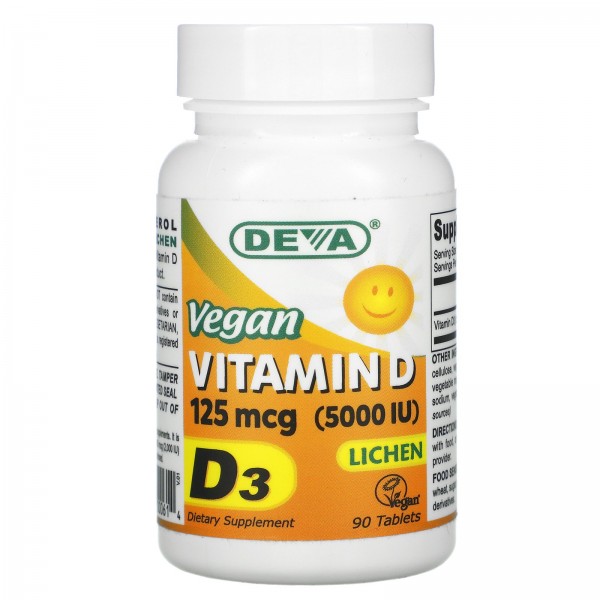 Deva Vegan Витамин D3 5000 МЕ 90 таблеток...