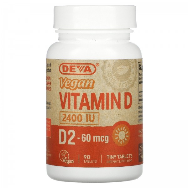 Deva Vegan Витамин D2 2400 МЕ 90 таблеток