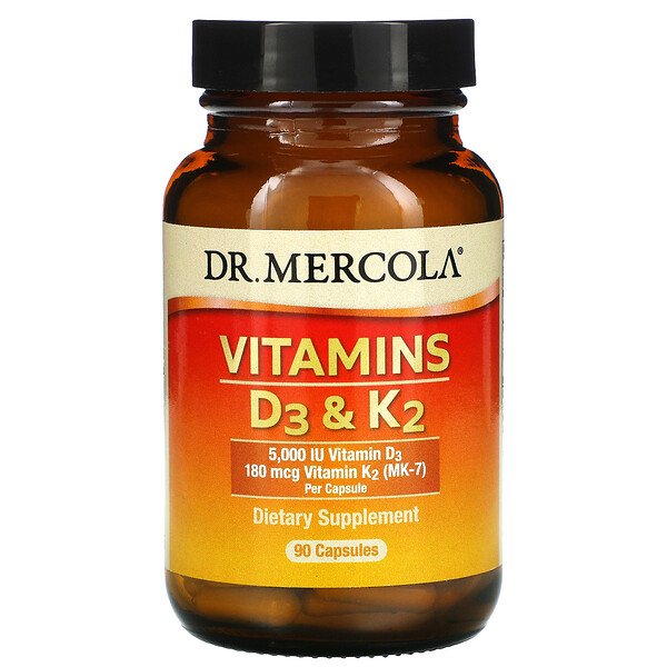 Dr. Mercola Витамины D3-K2 90 капсул