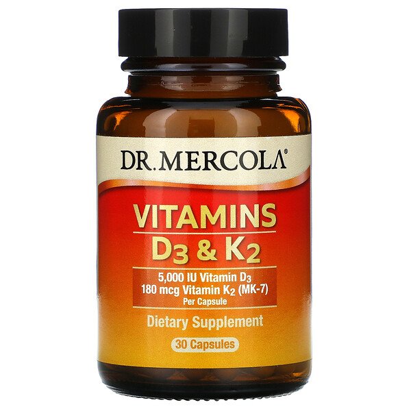 Dr. Mercola Витамины D3-K2 30 капсул