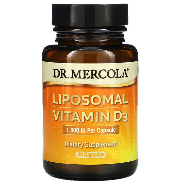Dr. Mercola Витамин D3 1000 МЕ липосомальный 30 ка...
