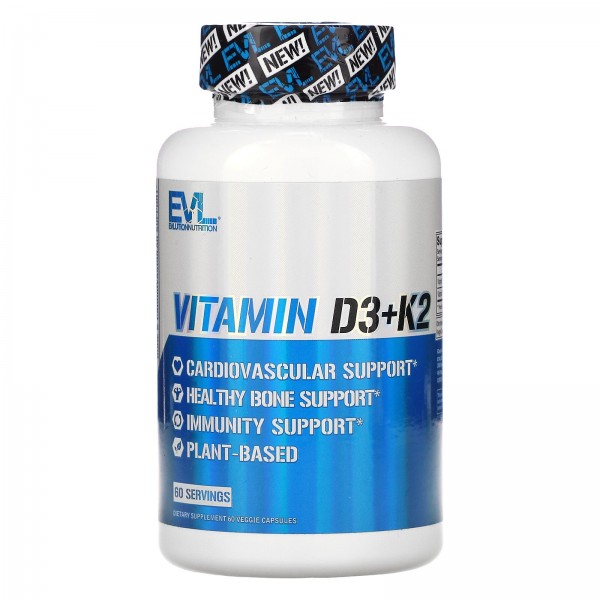 EVLution Nutrition Витамины D3-К2 60 вегетариански...