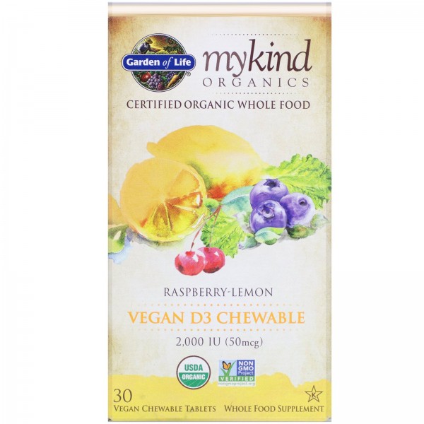 Garden of Life MyKind Organics Витамин D3 2000 МЕ ...