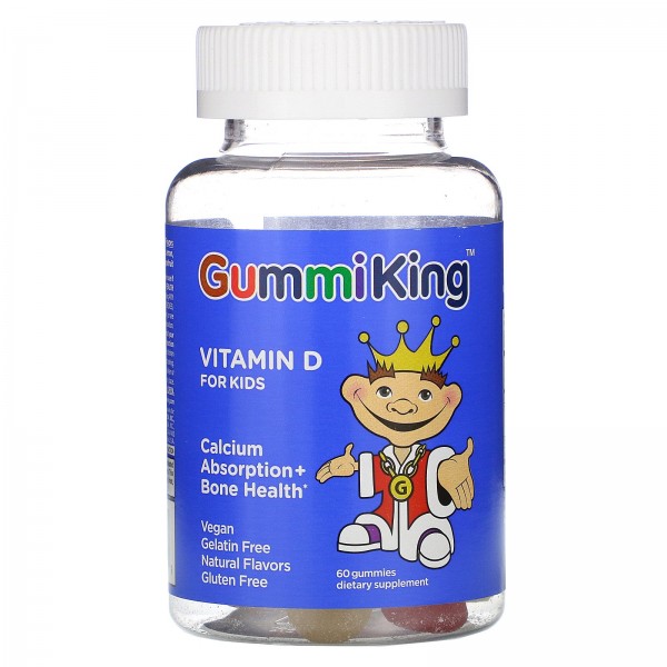GummiKing Витамин D2 600 МЕ для детей 60 жевательн...