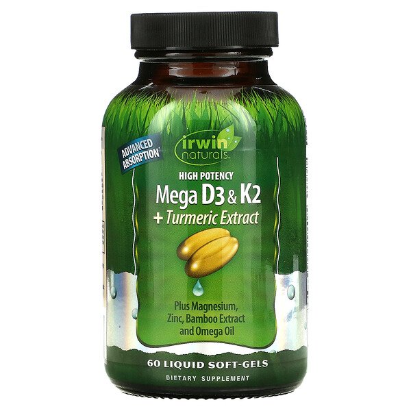 Irwin Naturals Витамины D3-K2 60 мягких таблеток