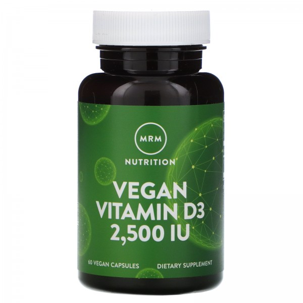 MRM Витамин D3 2500 МЕ для веганов 60 веганских ка...
