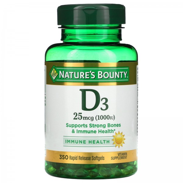 Nature's Bounty Витамин D3 1000 МЕ 350 софтгель
